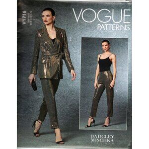 Vogue V1716 Misses 8 to 16 Badgley Mischka Jacket and Pants UNCUT Sewing Pattern